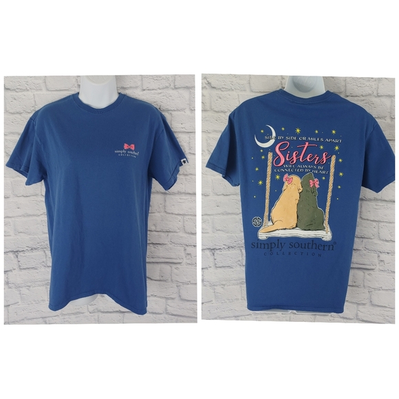 Simply Southern Tops - Simply Southern "Sisters" Tee, Size Medium